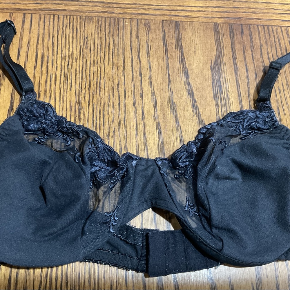 Sexy Black Sheer & Floral Lace Bra